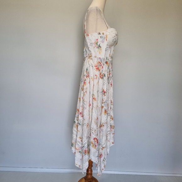 Zimmermann Belle Bustier White Floral Embroidered Eyelet Midi Dress Size 2 - Picture 4 of 11
